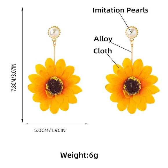 New Style Creative Blue Fabric Sunflower E… - Picture 2 of 2